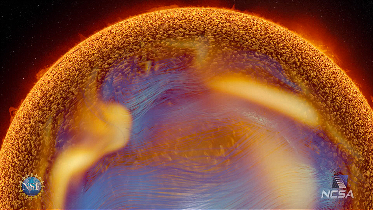 Inside the sun (Pic: NSF/NCSA)