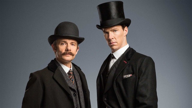 Martin Freeman and Benedict Cumberbatch in 'Sherlock: The Abominable Bride' (Photo: BBC)