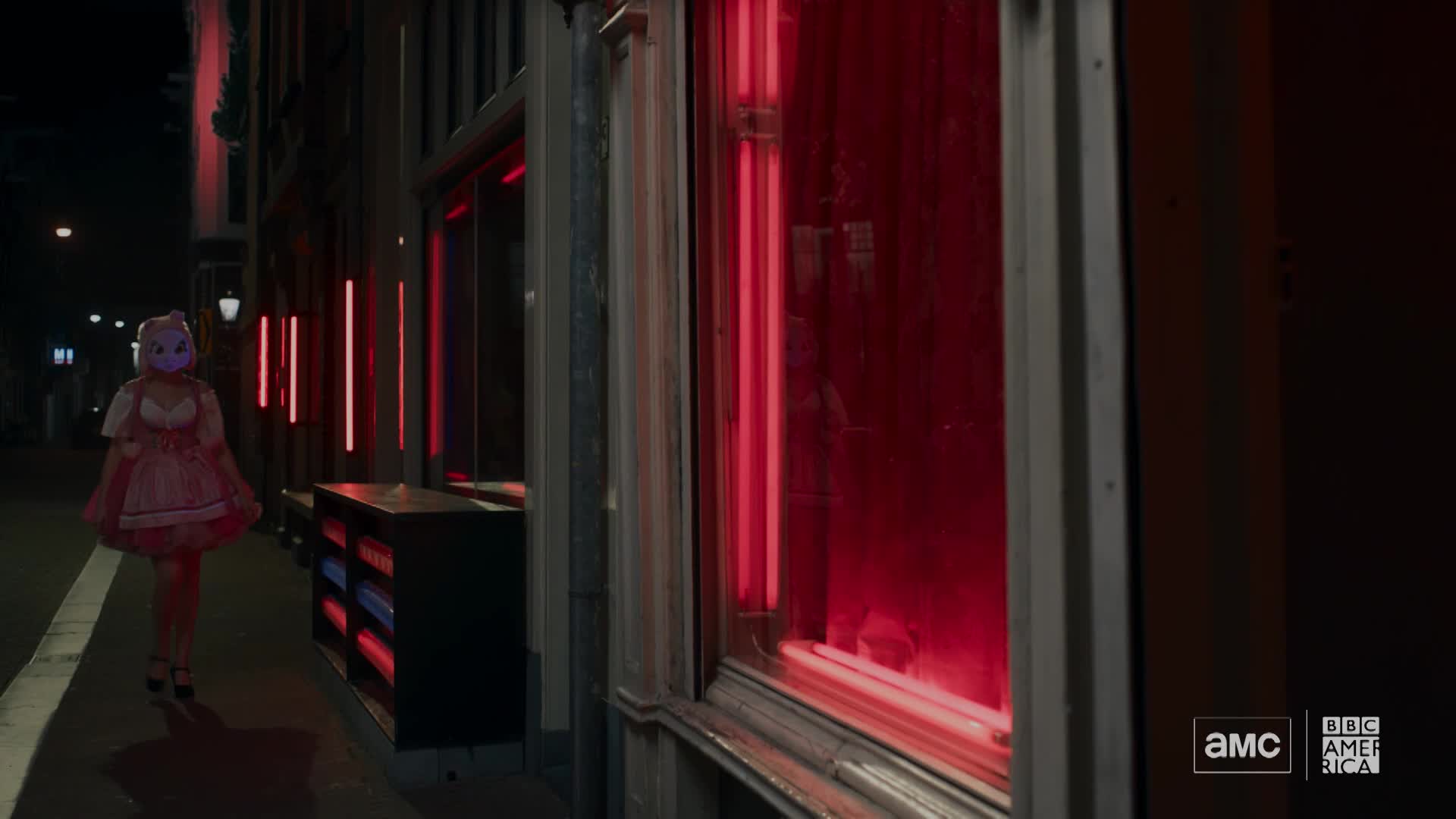 Villanelle Pigs Out In The Red Light District Watch Killing Eve Video Extras Bbc America