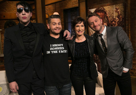 Marilyn Manson, Jack Osbourne, Gale Anne Hurd (The Walking Dead Executive Producer) and Chris Hardwick in Episode 3 of The Talking Dead