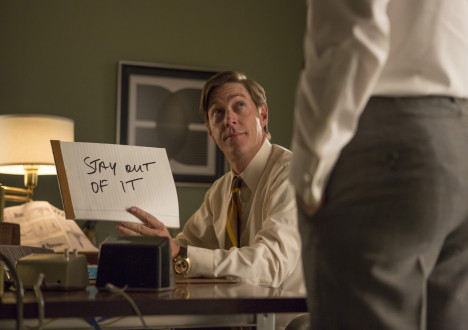 Ted Chaough (Kevin Rahm) and Pete Campbell (Vincent Kartheiser) in Mad Men
