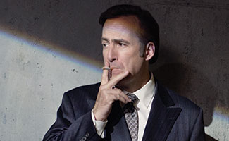 Bob Odenkirk smoking a cigarette (or weed)
