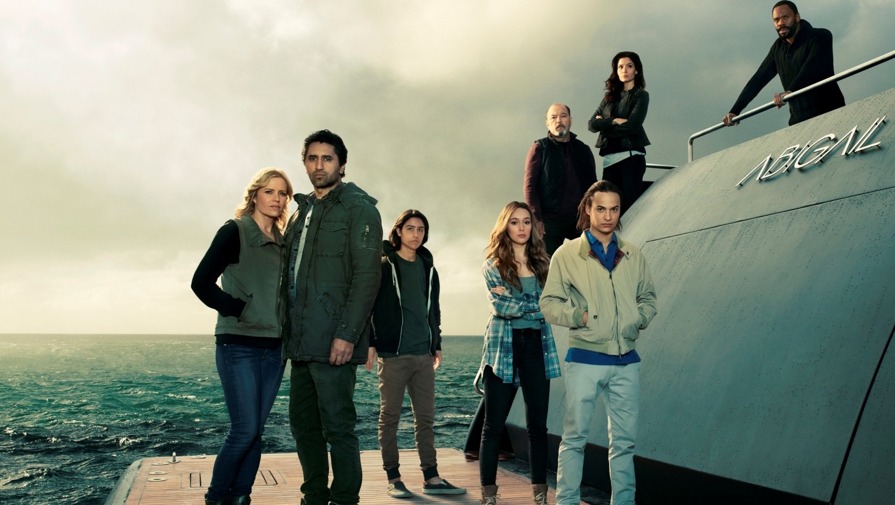 Kim Dickens as Madison Clark, Cliff Curtis as Travis Manawa , Lorenzo James Henrie as Chris Manawa, Alycia Debnam-Carey as Alicia Clark, Rube Blades as Daniel Salazar, Frank Dillane as Nick Clark, Mercedes Mason as Ofelia Salazar and Colman Domingo as Victor Strand in Fear the Walking Dead, Season 2, 2016, gallery, Photo credit: Frank Ockenfels 3/AMC