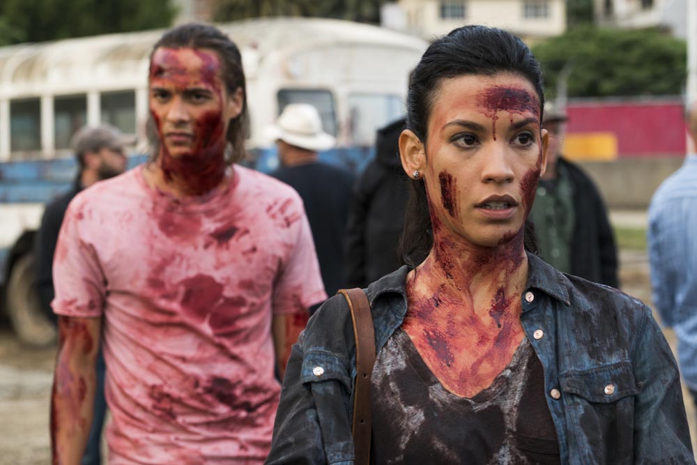 Frank Dillane as Nick Clark, Danay Garcia as Luciana - Fear the Walking Dead _ Season 2, Episode 9 - Photo Credit: Richard Foreman Jr/AMC