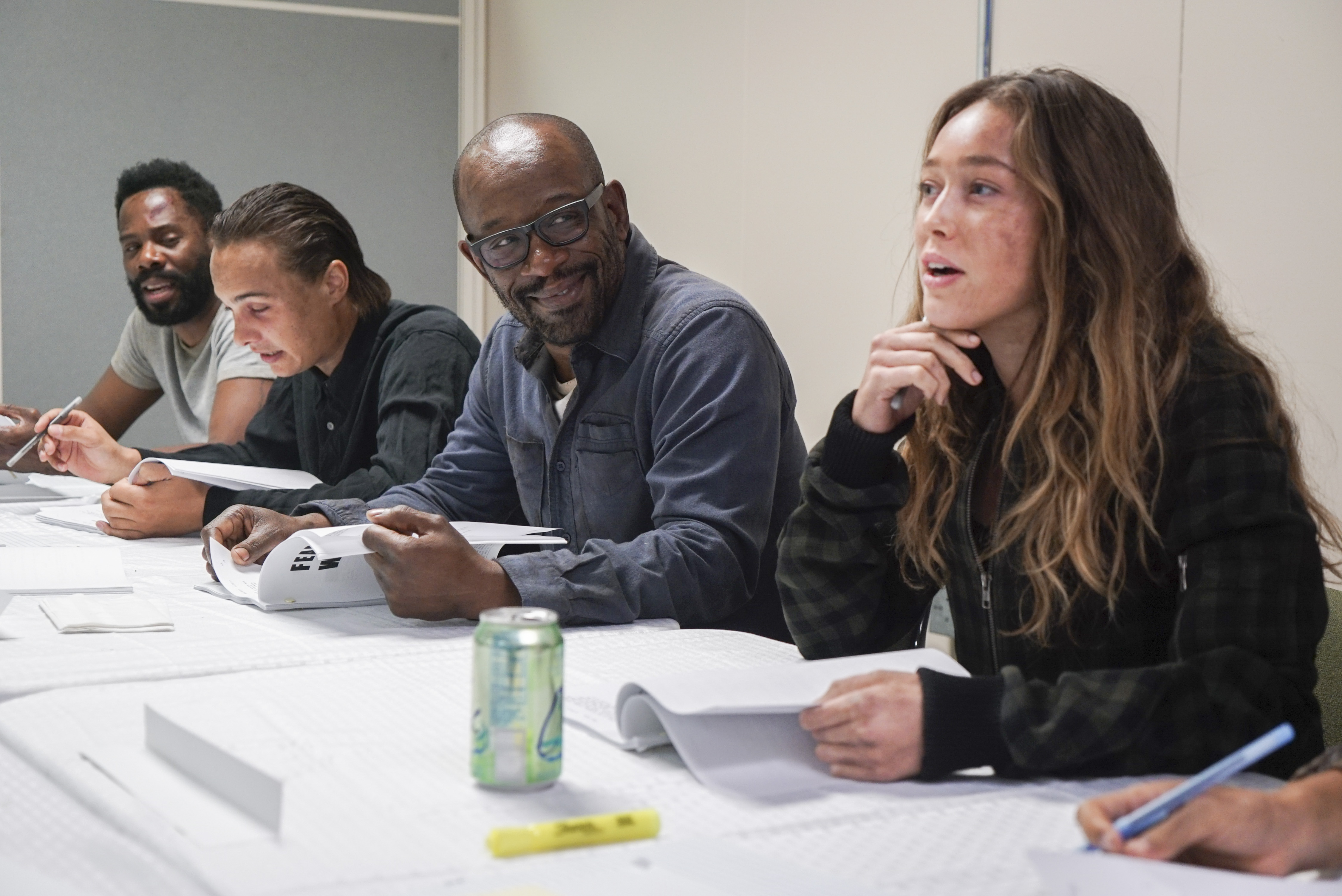 Colman Domingo as Victor Strand, Frank Dillane as Nick Clark, Lennie James as Morgan Jones, Alycia Debnam-Carey as Alicia Clark - Fear the Walking Dead _ Season 4 - Photo Credit: Richard Foreman, Jr/AMC