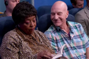 Watch Patrick Stewart Play Everyone You Hate on an Airplane