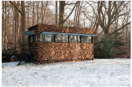 A log cabin on wheels