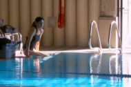 PUSH GIRLS: Mia pushes through her last little hurdle