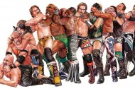 Patrick Krzyzanowski's wrestling paintings