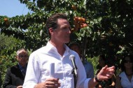 Mayor Gavin Newsom announces sustainable, regional food policies