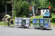 Pedal-powered recycling pick-up… and more