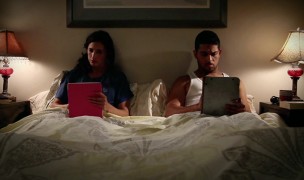 Michaela Watkins and Wilmer Valderrama in "Una Hora Por Favora" directed by Jill Soloway.