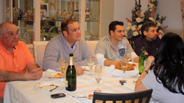 Vinny and family at dinner table Vinny and family at dinner table