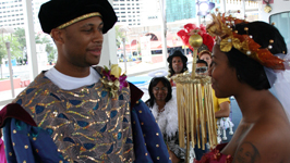 Mardi Gras-themed wedding Mardi Gras-themed wedding
