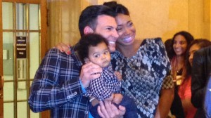 This woman and her adorable baby traveled from D.C. to see David!