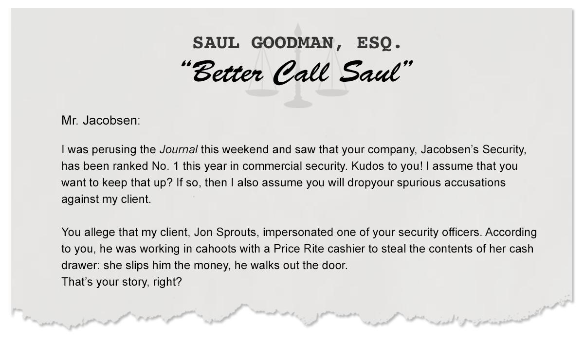 Letters From Saul: Jacobsen’s Security vs. America