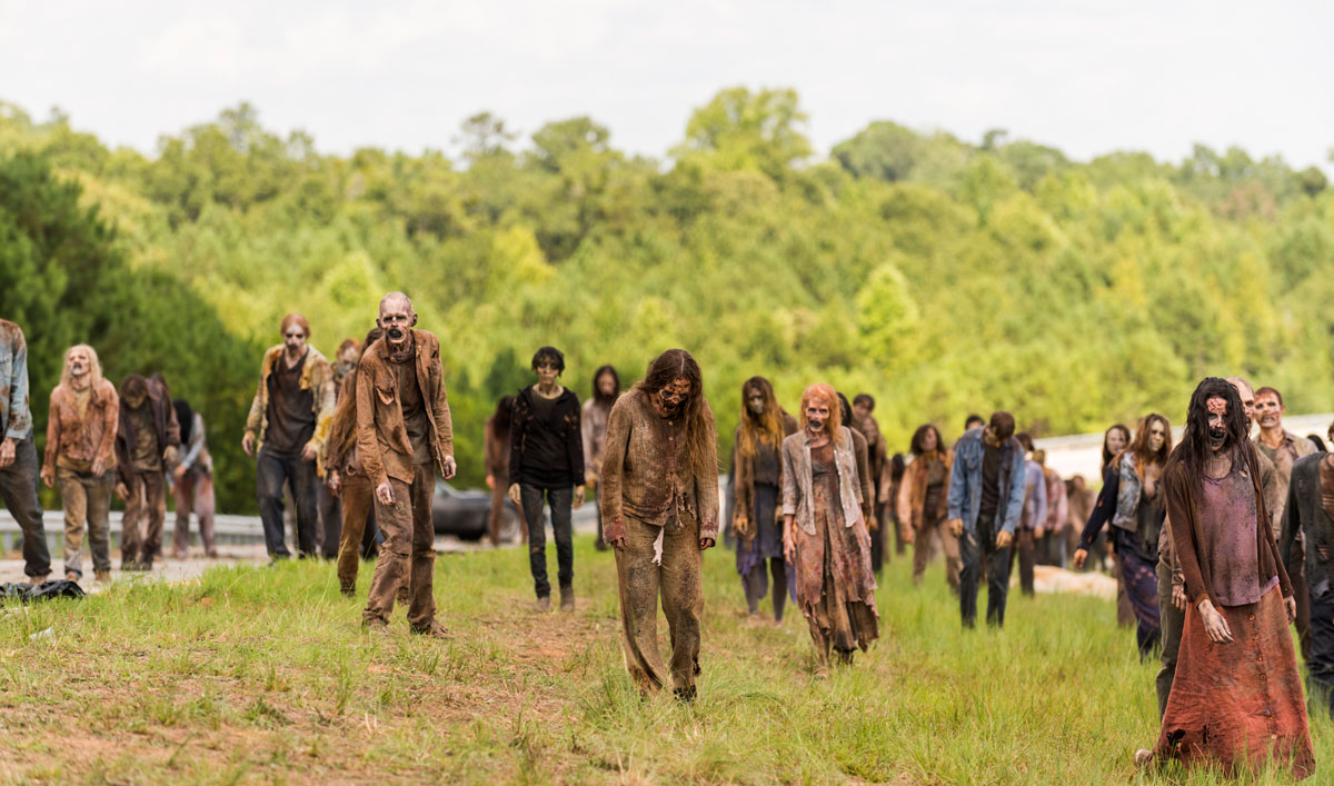 Making of <em>The Walking Dead</em> Mid-Season Premiere — See How Thousands of Walkers Were Sliced in Half on the Highway