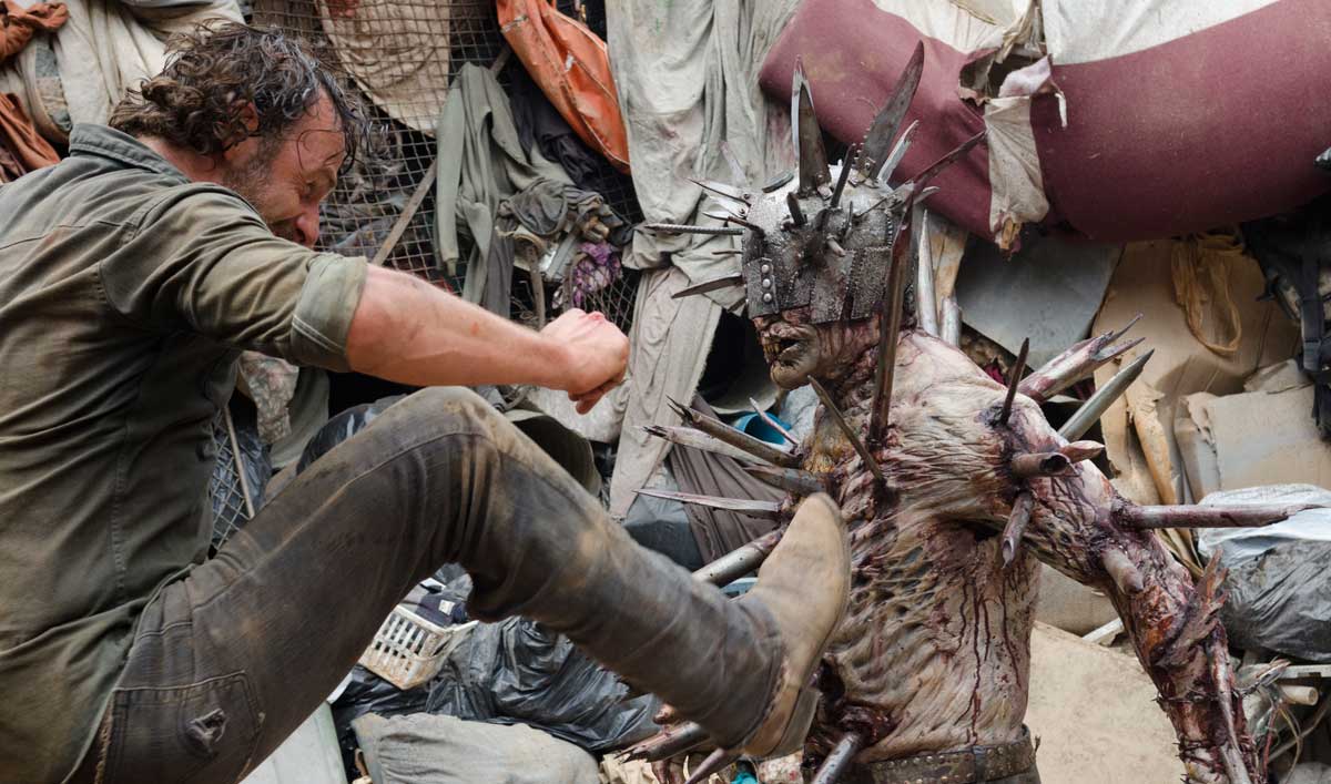 Talked About Scene From “New Best Friends” — Rick Battles a Spiked Walker