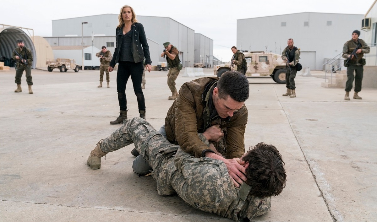 Madison Faces Off Against Troy in a Talked About Scene From the <em>Fear the Walking Dead</em> Season 3 Premiere