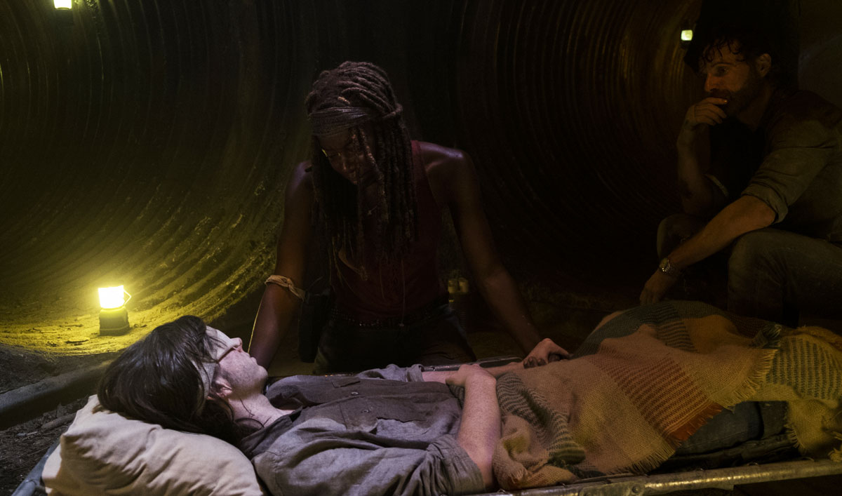 Rick and Michonne Say Their Goodbyes to Carl in a Scene From <em>The Walking Dead</em> Season 8 Mid-Season Premiere