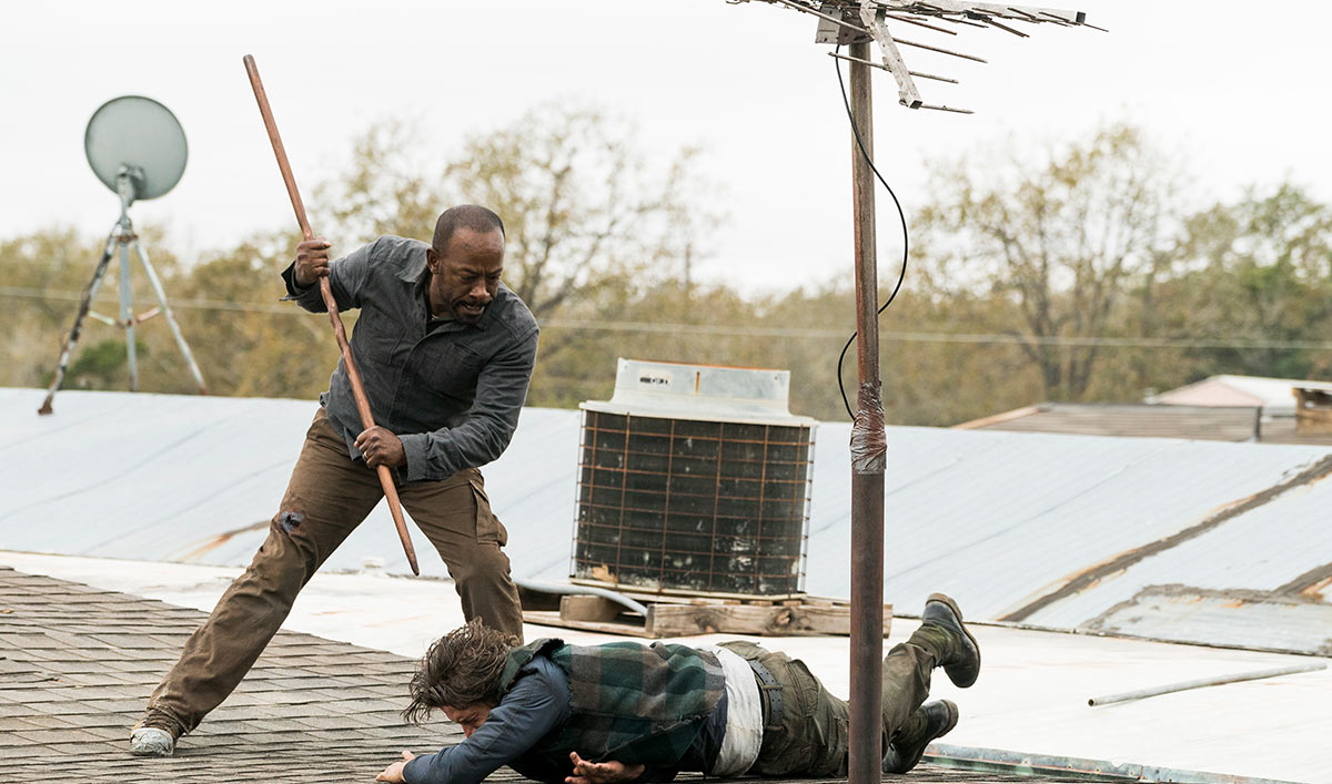 Go on Set of <em>Fear the Walking Dead</em> as Morgan Shows Off His <em>TWD</em> Fighting Skills in a New World