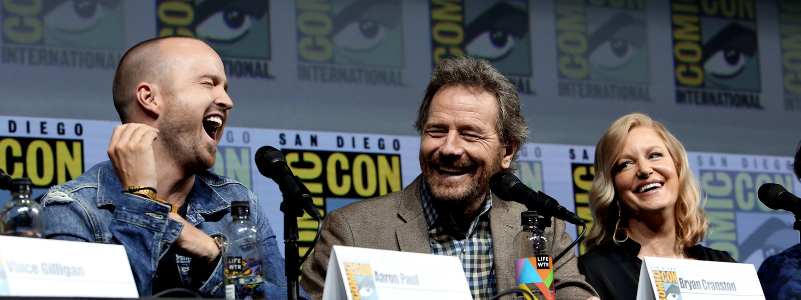 breaking-bad-comic-con-2018-reunion-aaron-paul-jesse-pinkman-walter-white-bryan-cranston-skyler-white-anna-gunn_800x600