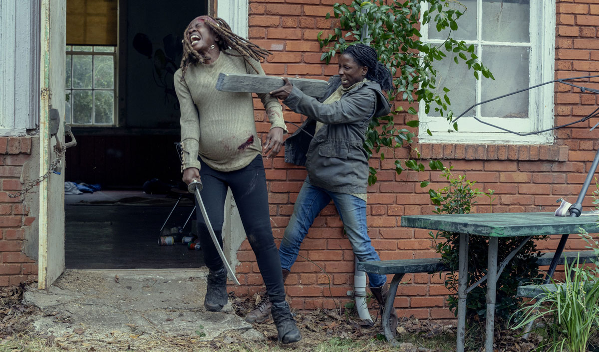 How Michonne Went Into Mama Bear Mode for Her Fight Scene in the Latest Episode of <em>The Walking Dead</em>