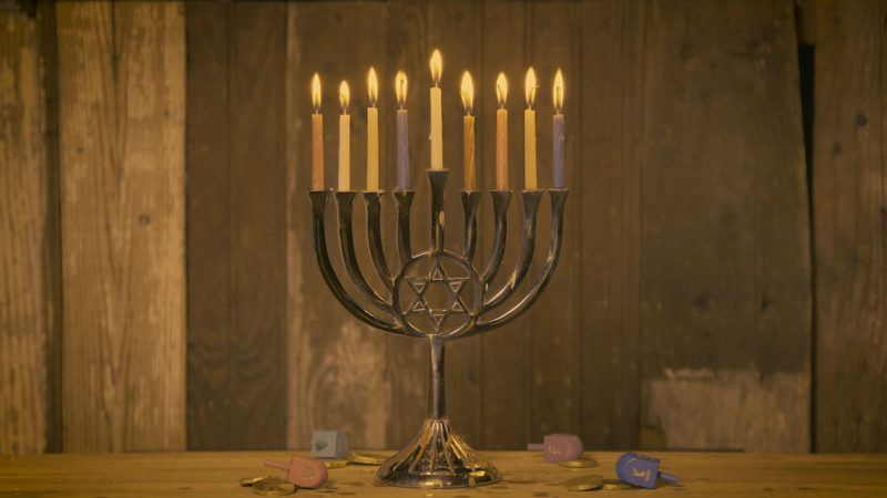 Light Up Your Hanukkah Celebration With Our Ever-Burning Menorah Log
