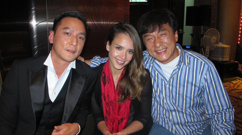 Daniel Wu, Jessica Alba y Jackie Chan Daniel Wu, Jessica Alba y Jackie Chan