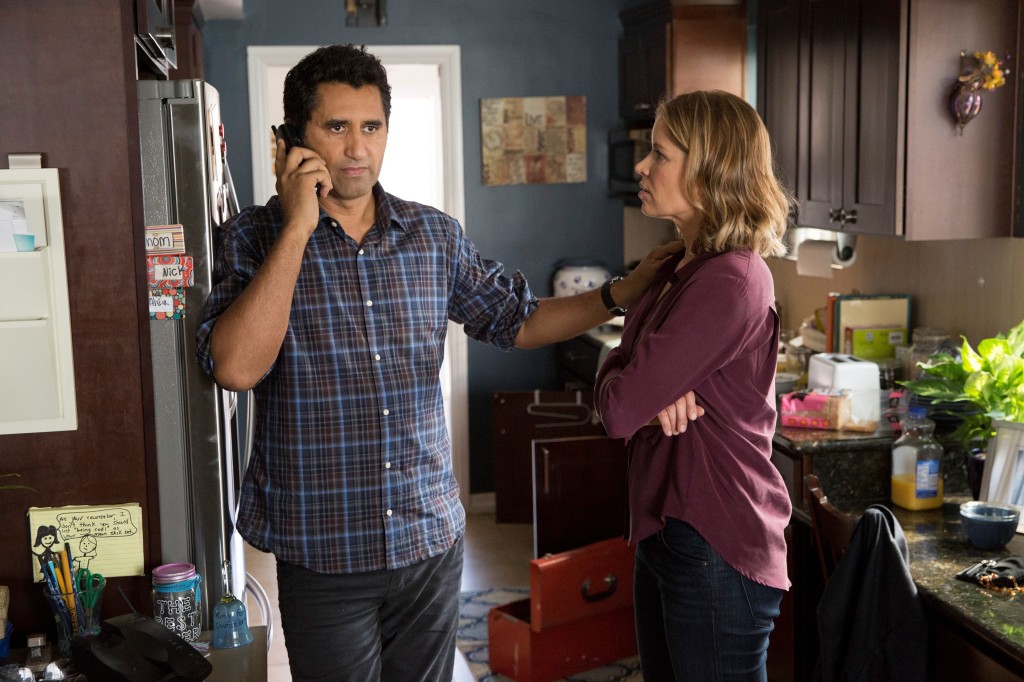 Cliff Curtis as Travis  and Kim Dickens as Madison - Fear the Walking Dead _ Season 1, Episode 1 - Photo Credit: Justin Lubin/AMC