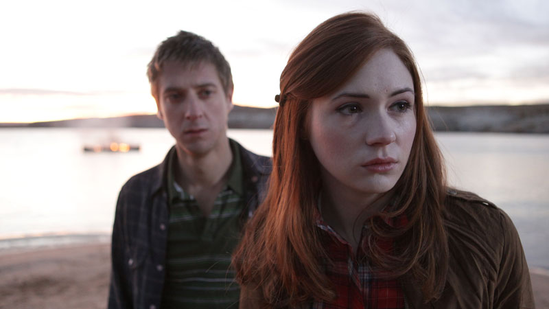 Amy, Rory and the burning canoe