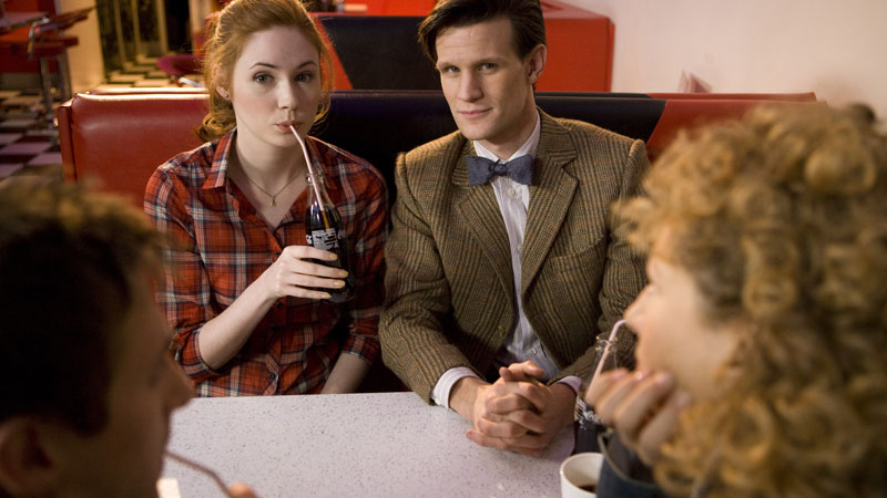 The Doctor, Amy Pond, Rory Williams and River Song