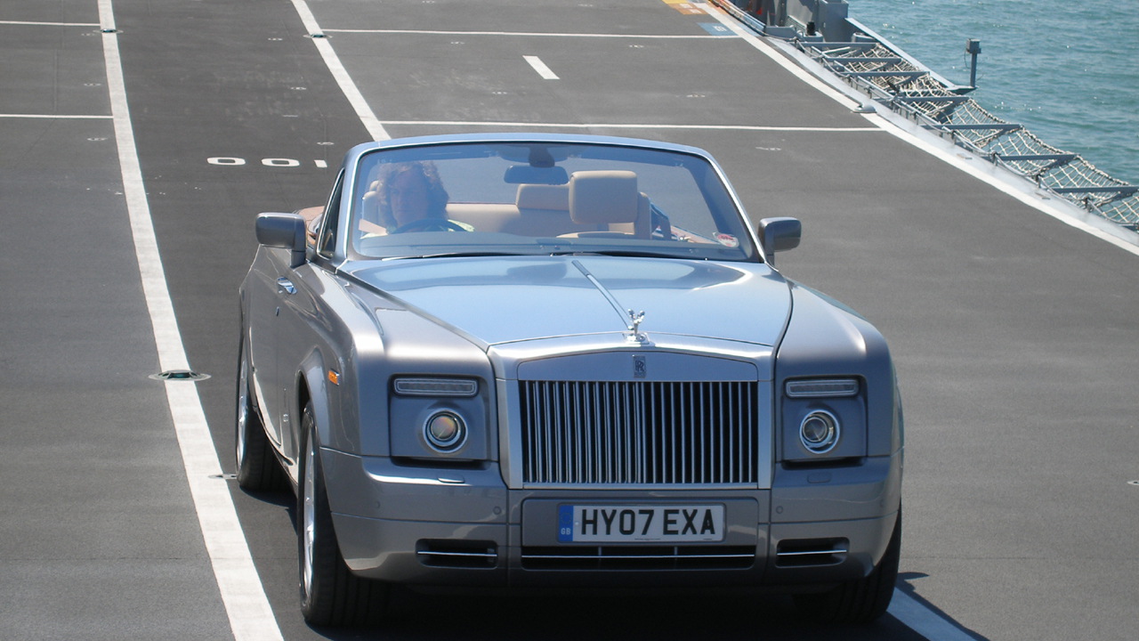 James drives the Rolls-Royce Phantom Drophead