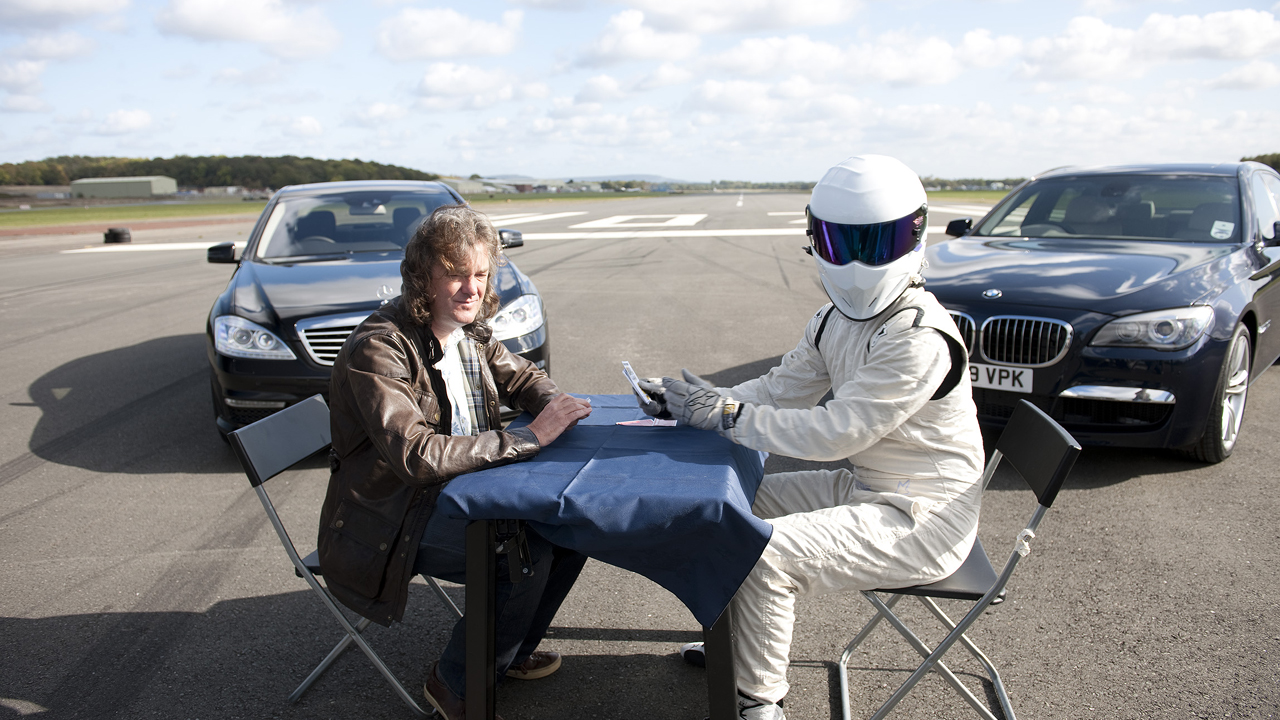 James plays Top Trumps with Chauffeur Stig