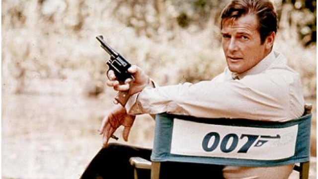 Roger Moore on location in 1972. (Photo via AP)