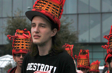 Here's a closer look at the Dalek hat.