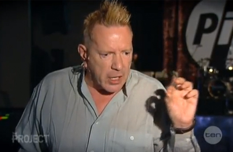 John Lydon on the Australian TV show 'The Project' (Photo: YouTube)