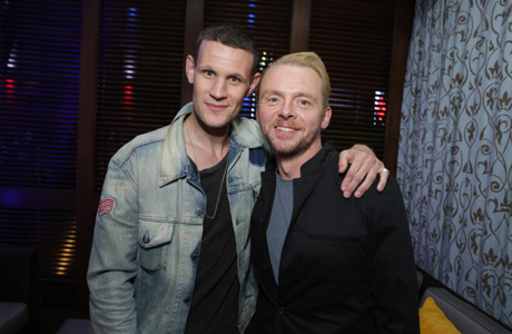 Matt Smith (left) hanging with Simon Pegg at the Comic-Con party for Pegg's movie 'The World's End.' (Photo by Eric Charbonneau/Invision for Focus Features/AP Images)