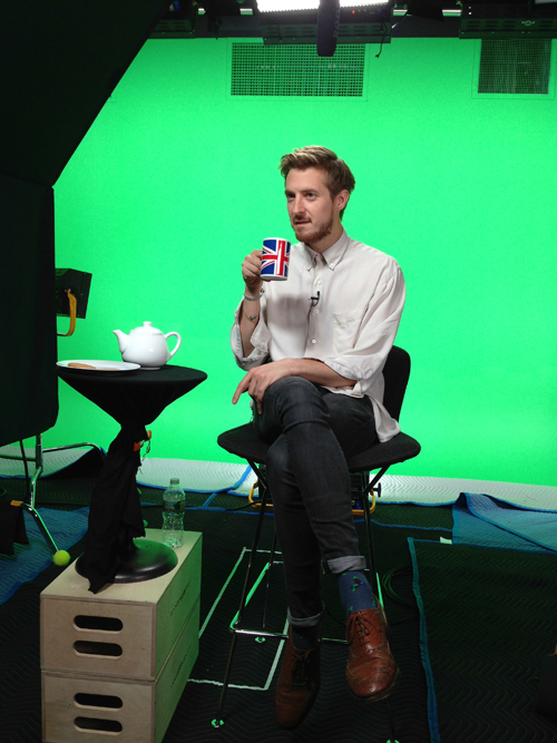 Arthur Darvill in the BBC AMERICA studio. (Photo: Dave Gustav Anderson)