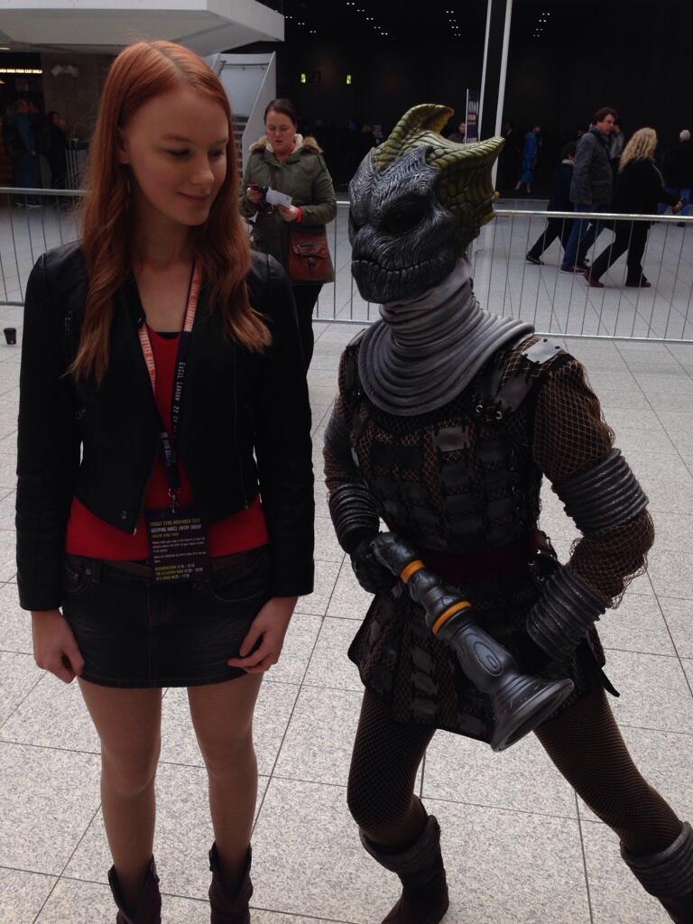 Amy Pond terrorized by a Silurian! (Photo: KW)