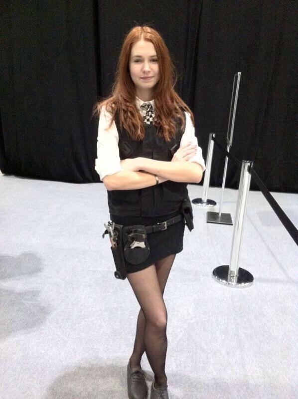 Francine S. (from France) as kiss-o-gram cop Amy Pond. (Photo: Karen Parks)
