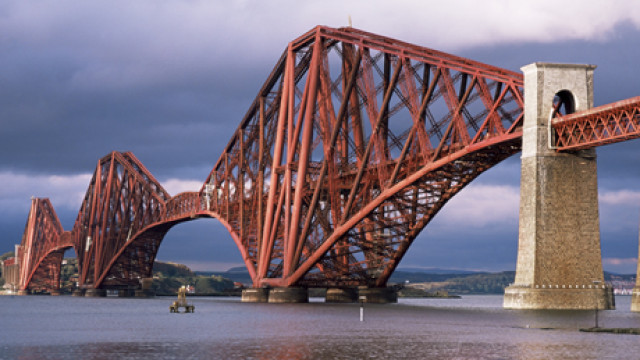 Forth railway bridge, Queensferry, Edinburgh, Lothian, Scotland,