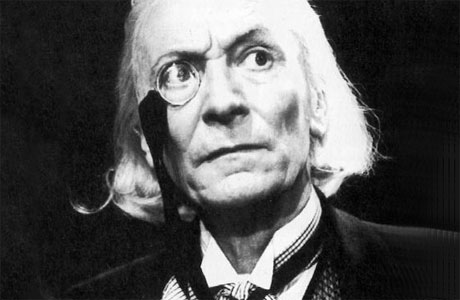 The First Doctor and his monocle