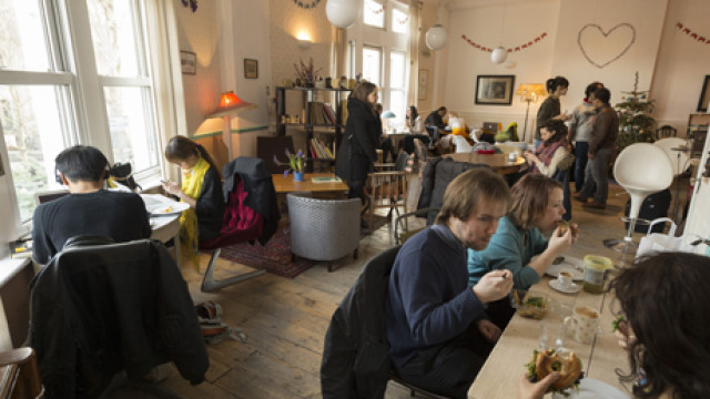 Cafe Ziferblat UK’s first pay-as-you-go cafe, London, Britain –