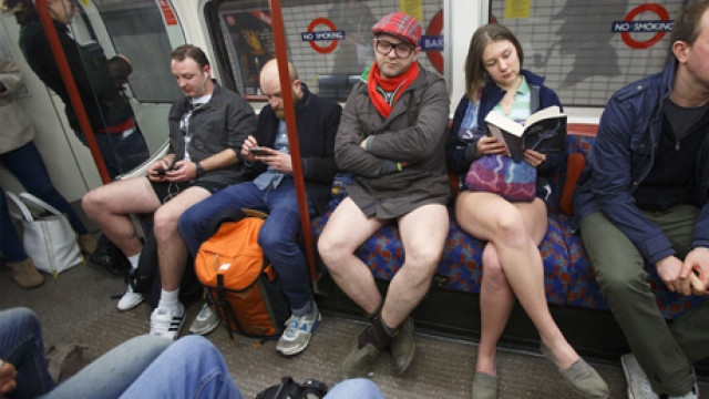 ‘No Pants Subway Ride Day’, London, Britain – 12 Jan 2014