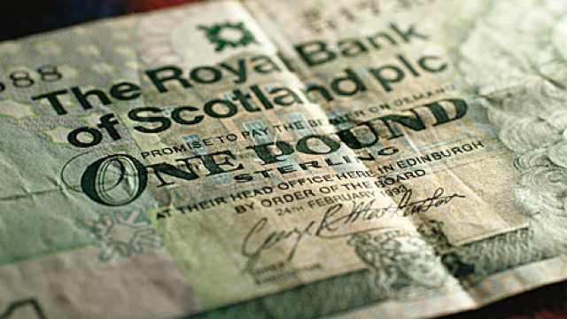 A Scottish pound note