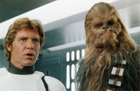 Harrison Ford and Peter Mayhew in 'Star Wars' (Pic: Lucasfilm)