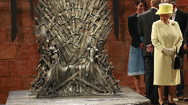The Queen on the ‘Game of Thrones’ set