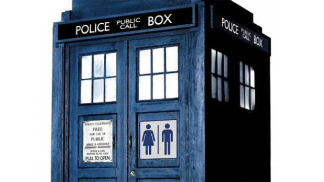 A TARDIS toilet (Pic: BBC)