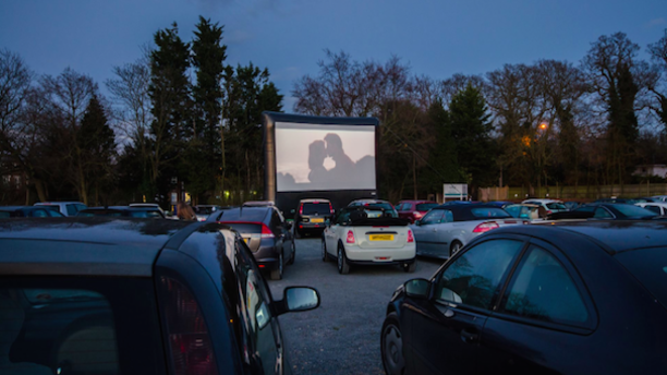 A movie viewing at the Alexandra Palace Drive-In. (Londonist)